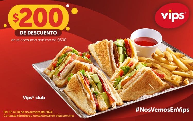 $200 pesos de descuento en el consumo mínimo de $600