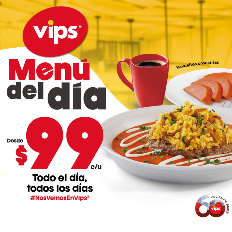 Menú del día Vips | Desayunos