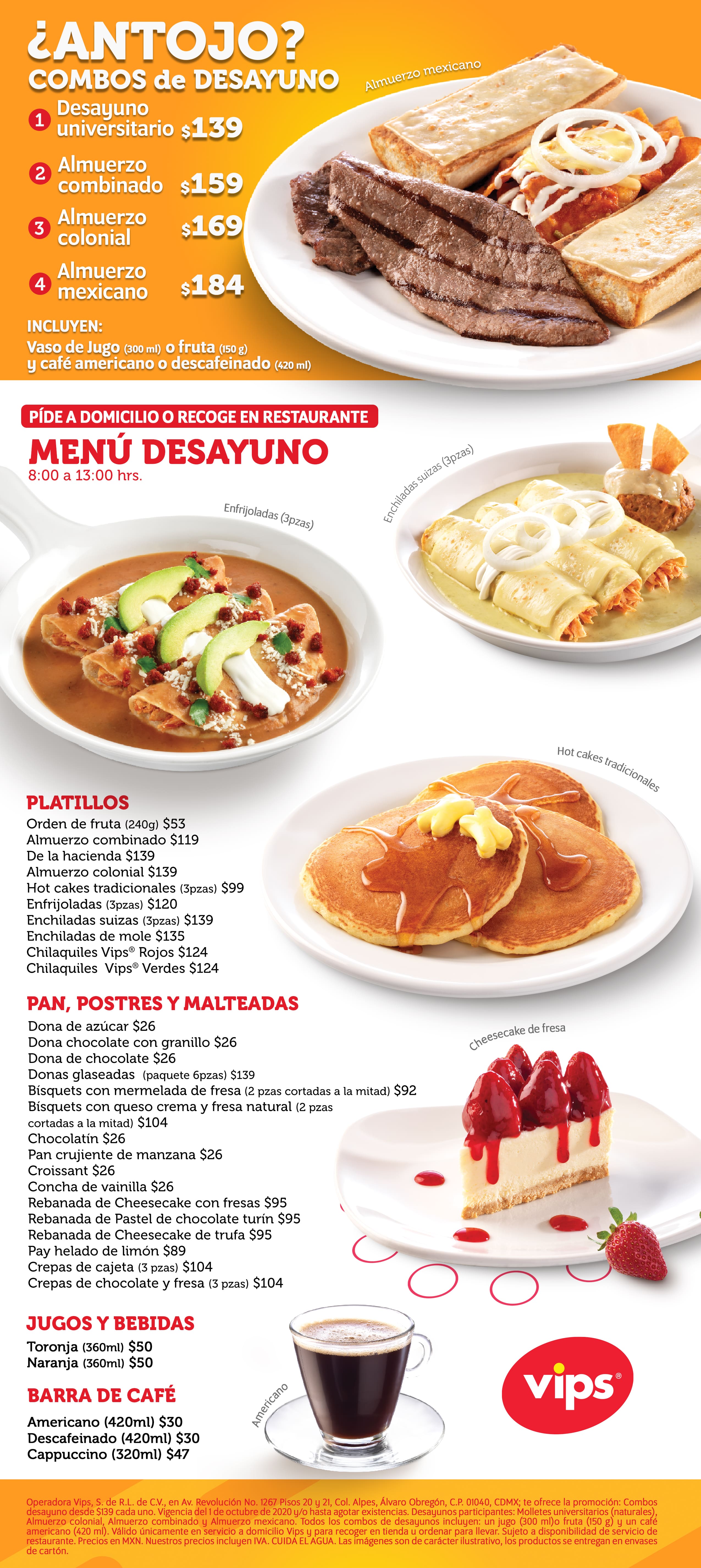 Total 107+ imagen menu desayunos vips